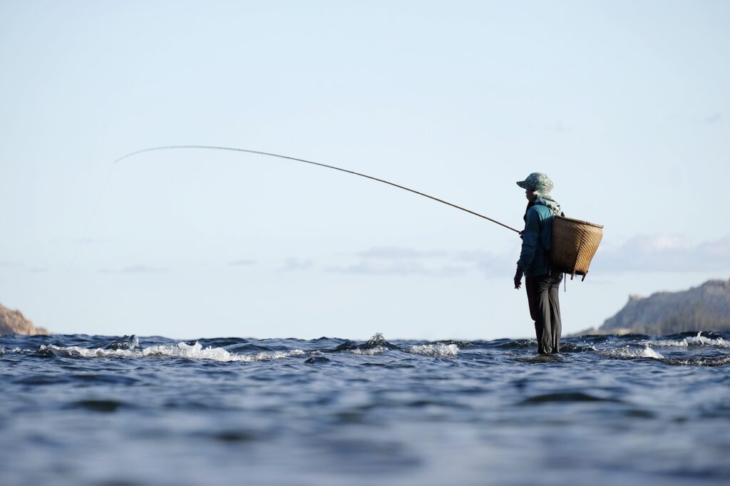 Image de quelqu'un en train de pêcher